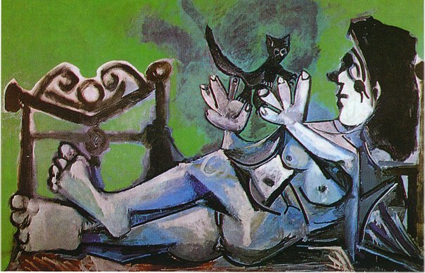 Pablo Picasso Lying Female Nude With Cat Femme Nue Couchee